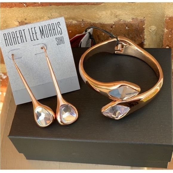 Robert Lee Morris Jeweled Bracelet Earring Set NWT - Picture 5 of 5